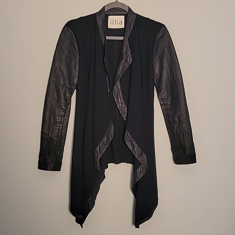 Illia Cascading Waterfall Jacket Sz 0 Grunge Whimsigoth Asymmetrical